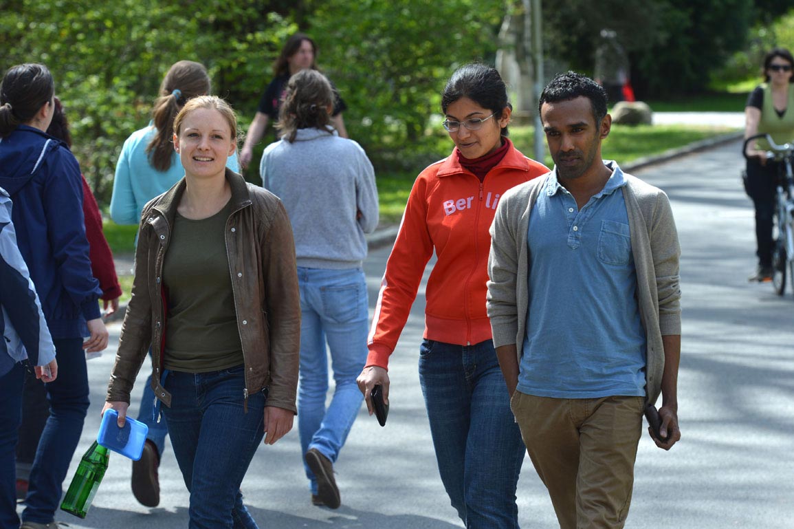 Gruppe auf Campus