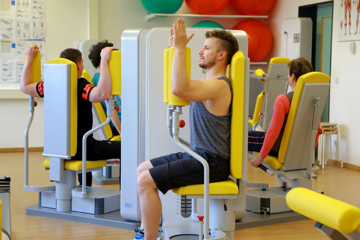 Inside the fitness studio