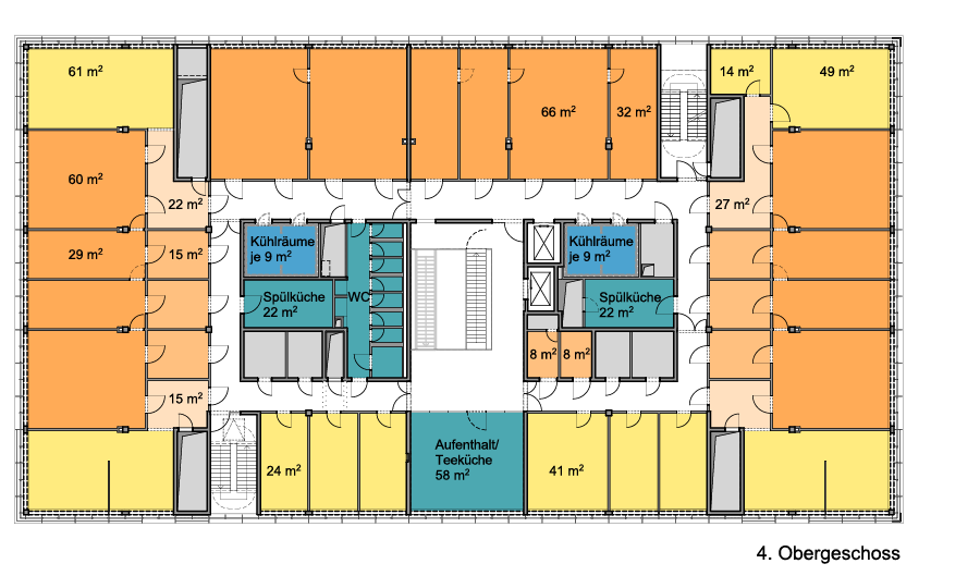 Map of the fourth floor