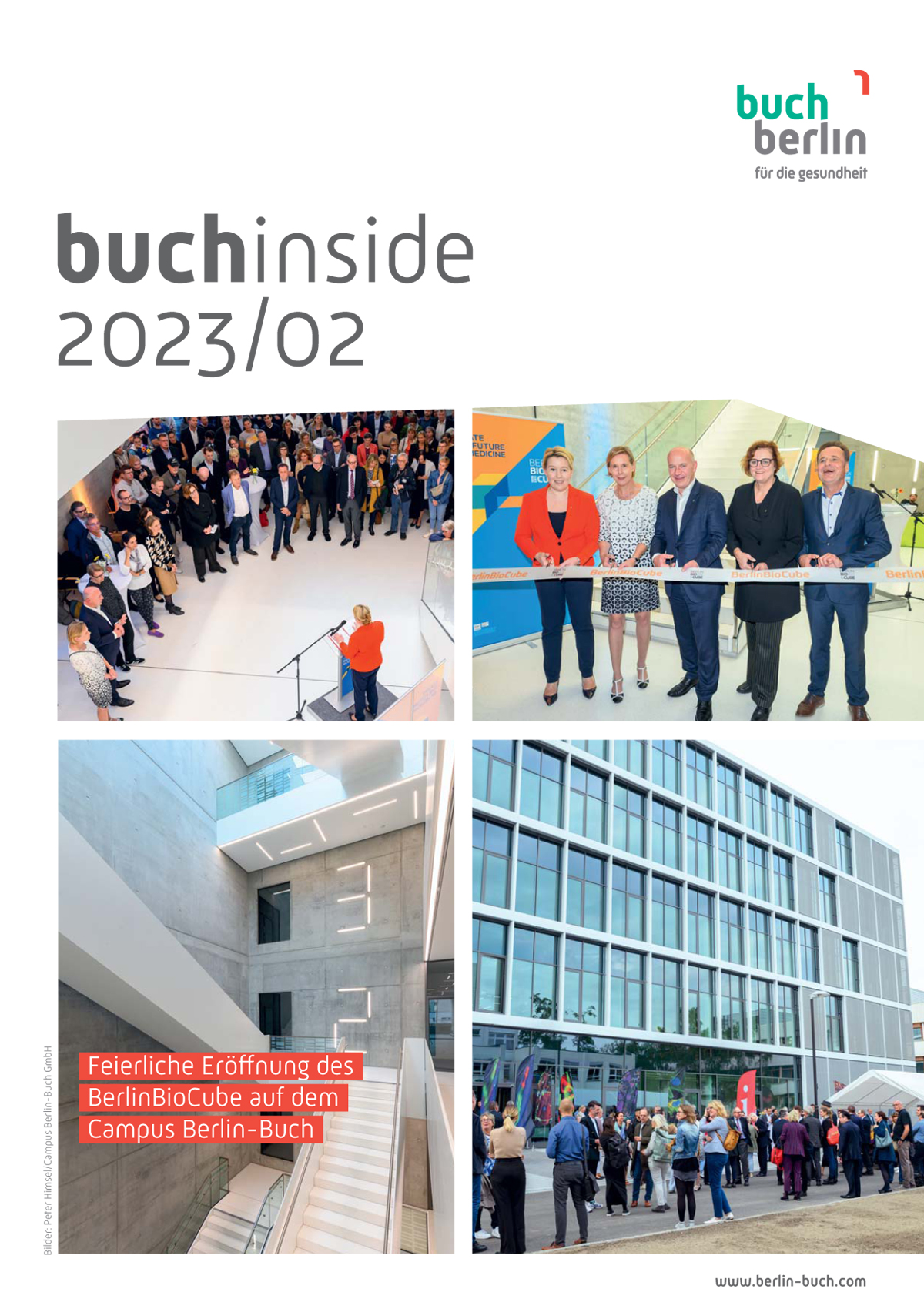 Cover der buchinside 2/2023 (Fotos: Peter Himsel/Campus Berlin-Buch GmbH)