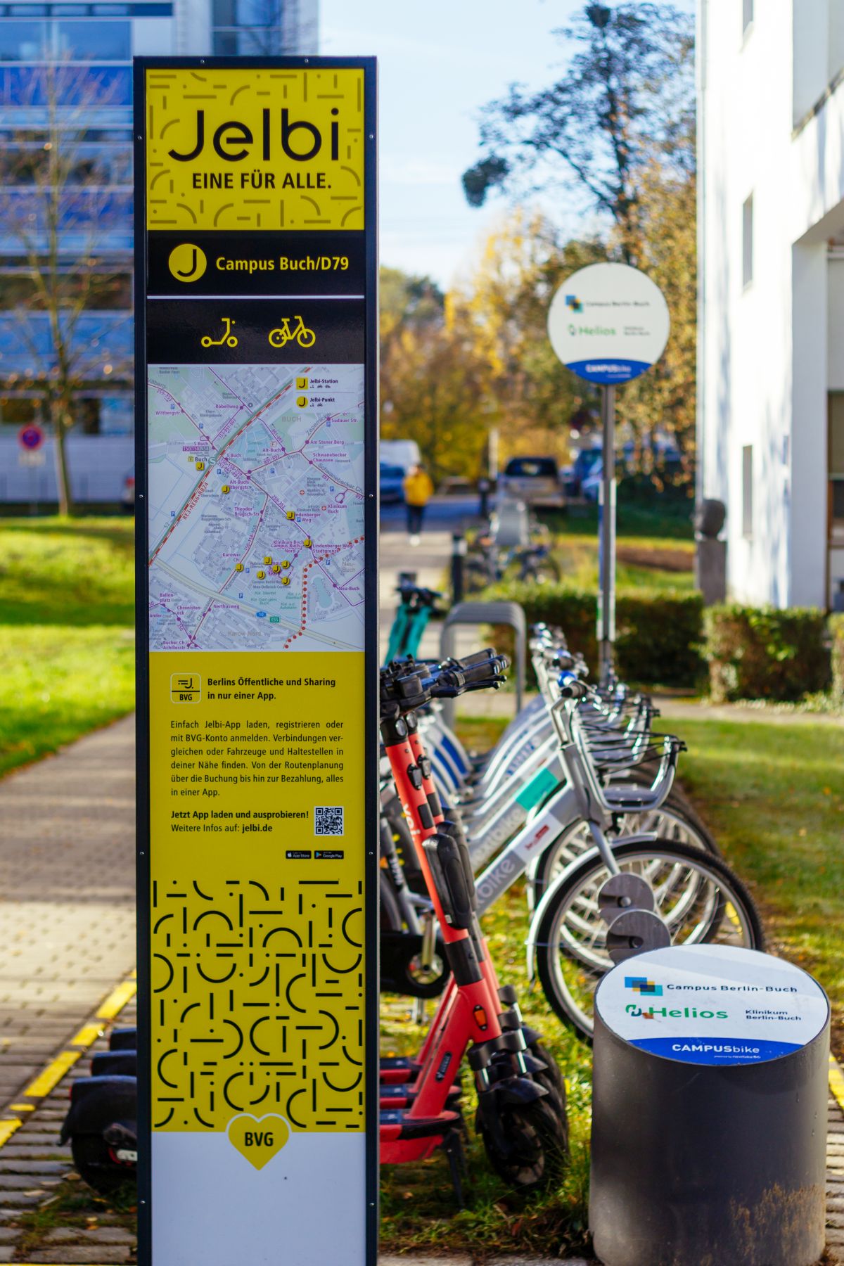 Jelbi und nextbikes auf dem Campus